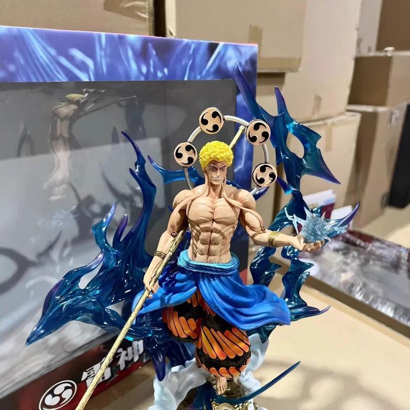 One Piece Enel Gk Figure Double Head Sculpture Lightable Collectible Statue Model Boxed Desktop Ornament For One Piece Fans