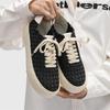 Men's 2025 Woven Thick-Soled White Canvas Shoes - Trendy, Versatile, High-End X299