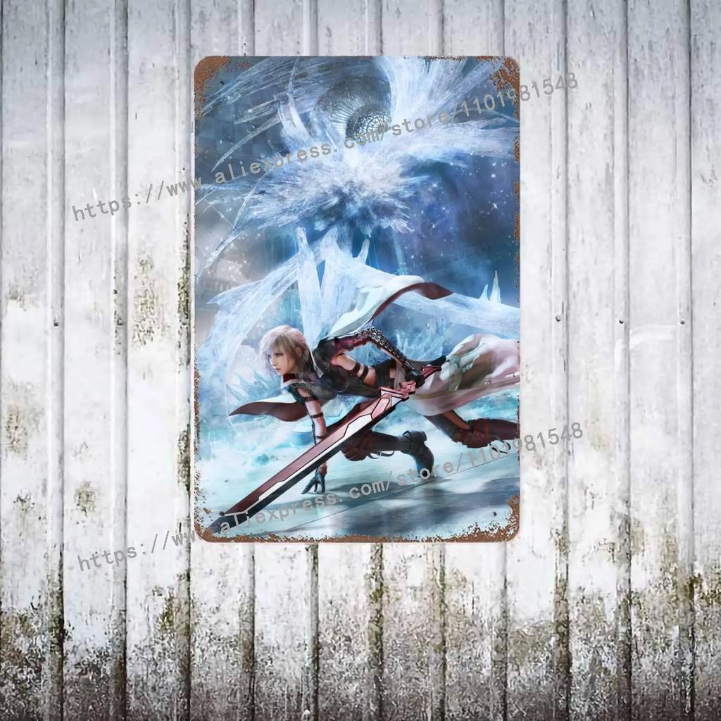 Final Fantasy Tactics The Lying Heart Poster Vintage Tin Metal Sign Decorative Plaque for Pub Bar Man Cave Club Wall Decoration