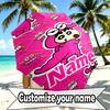 Custom Name Personalized Crayon Shin Print Umbrella, Auto Open Close, 8‑Rib Sturdy Frame, Commute Camping Hiking Use, Birthday Gift
