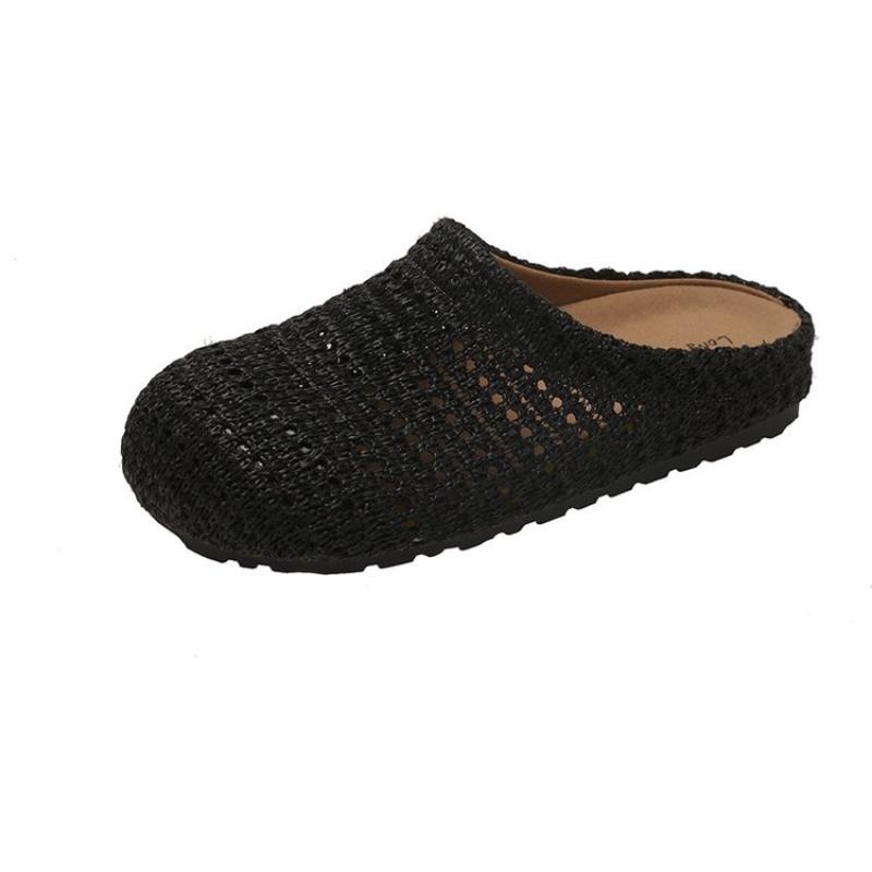 Summer New Flats Mules Shoes Women Casual Slippers Weave Sandals 2025 Trend Sneakers Sport Shoes Flip Flops Woman SyfIyno