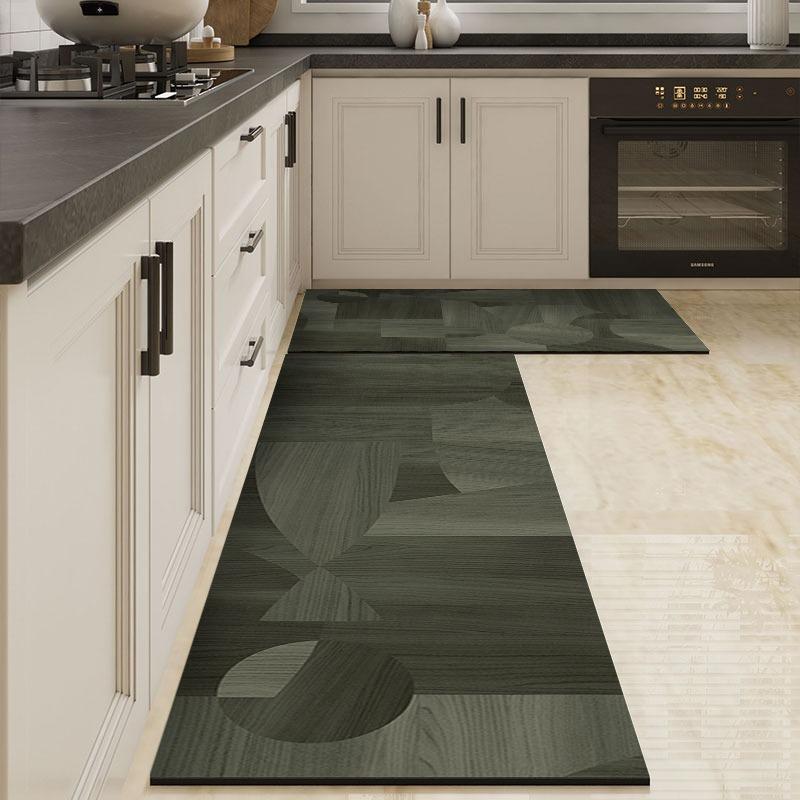 

Carpet for Kitchen Waterproof Floor Mat Brown Imitation Wood Grain Carpets Pvc Leather Foot Mats Long Rug Home Decoration Rugs 1pc 50x80cm