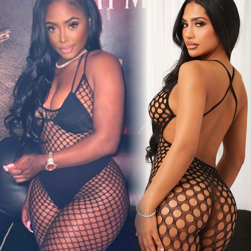 Sexy Backless Bodysuit Women Crotchless Erotic Tights Lingerie Ladies Bodystockings Erotic Mesh Clothes Nightclubs Sex Underwear