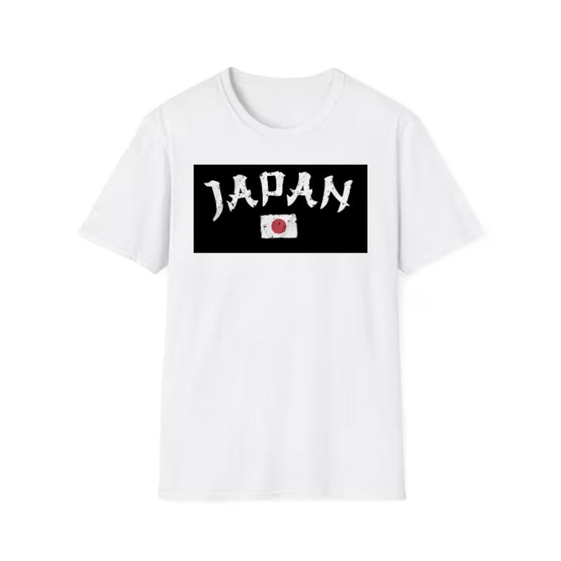 

Vintage Japan Graphic Tee Retro Distressed JAPAN Text with Flag Print Classic Streetwear TShirt for Men Women Fashionable 4XL