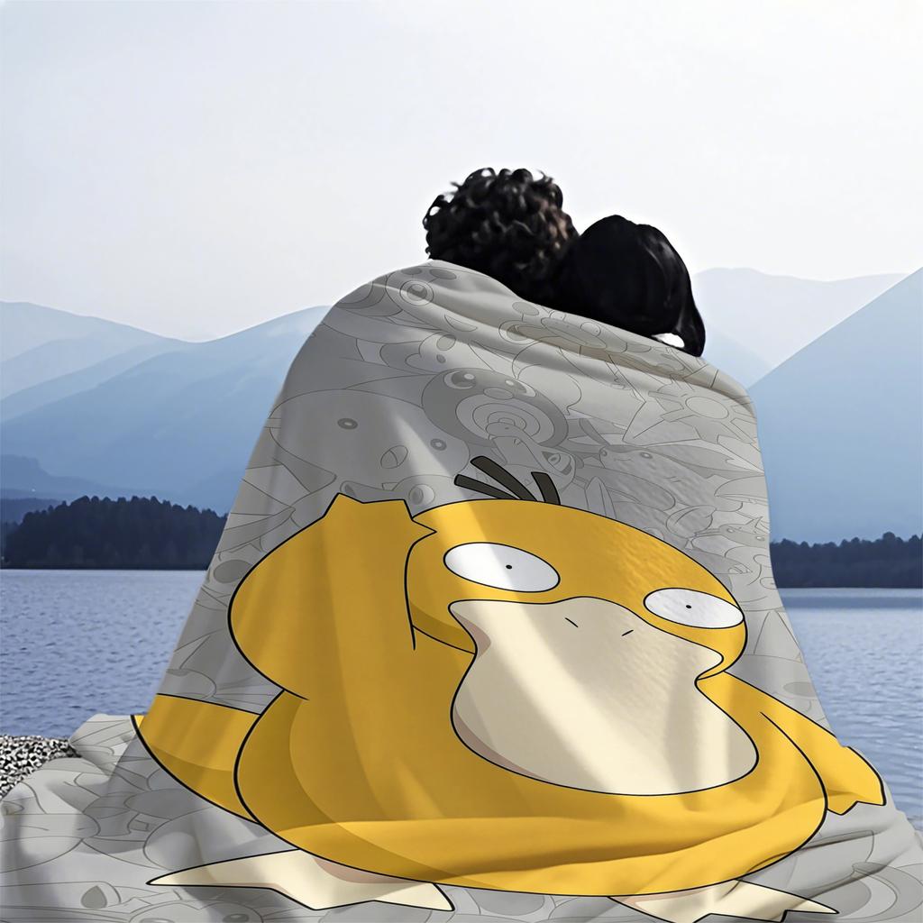 Snuggle Up with Pikachu & Pals,Pokémon Print Blanket Warm Comfortable Flannel Blanket Suitable for Bedrooms,Sofas, Beds,Chairs