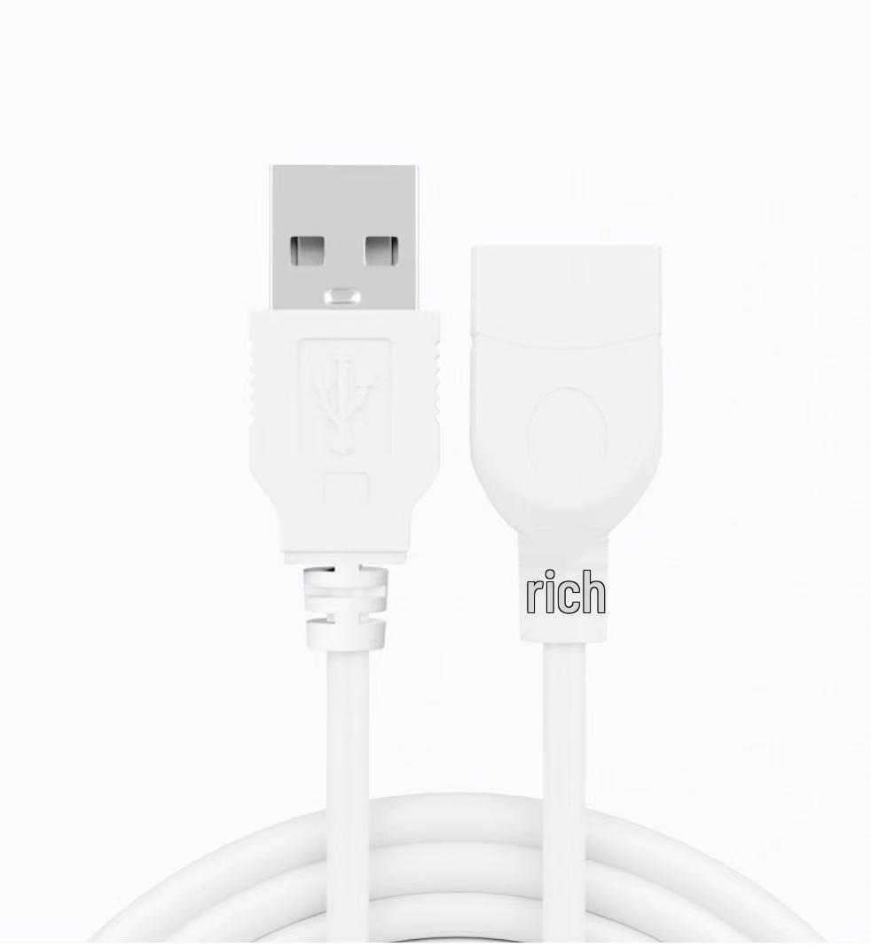 

USB 2.0 Male to Female Double-Headed Extension Cable белый