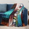 Colorful Striped Knit Blanket Throw Blanket Sofa Bed Bedspread Home Decor Gift