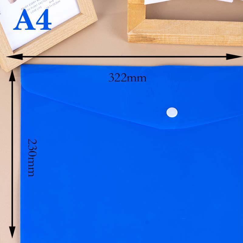 Custom Transparent File Bags with Cartoon Design and Snap Button Closure - A4 & A5 Sizes