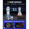AUTOONE H11/9005/H9/HB3 Bulbs Combo, 70,000LM Super Bright H11 9005 Fog Light Bulbs, 1:1 Size, White, Pack Of 4
