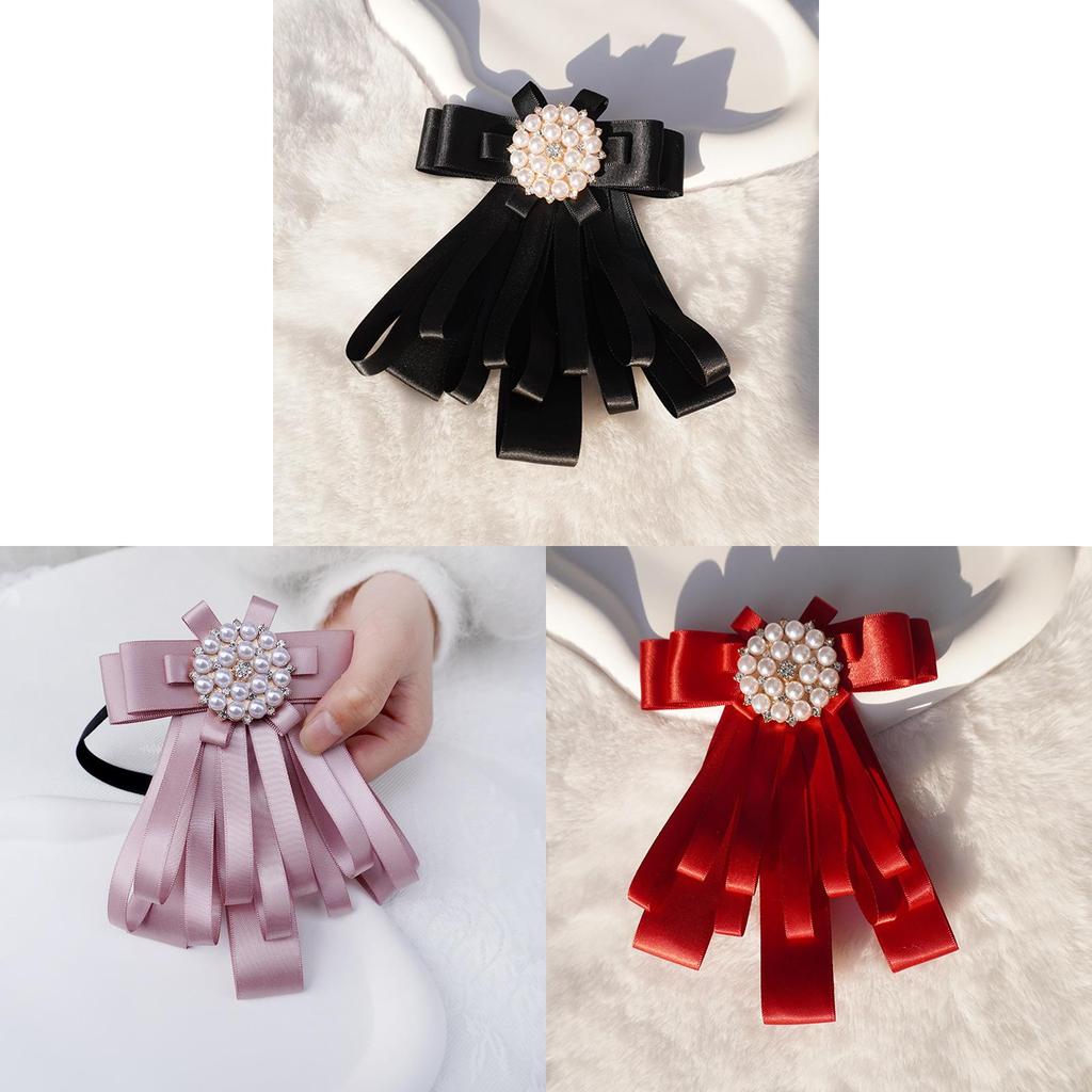 Edition Fabric Bowtie Brooch With Multicolor Options For Adult Women School Uniforms And Formal Attire