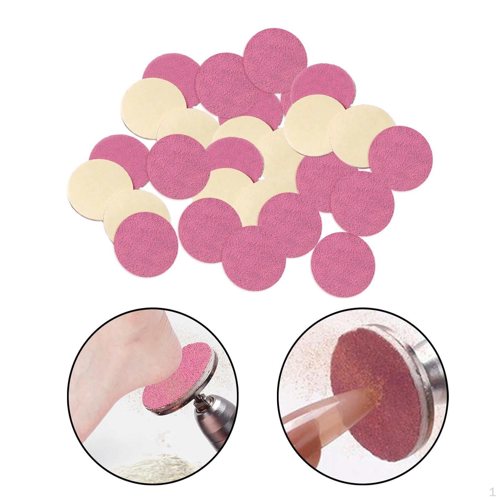 50 Pieces Electric Foot Rasp files Replacement Sandpaper Discs, Pink for Polishing Craft Women 180#