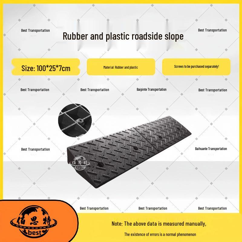 Household Rubber Threshold Ramp for Curbs and Slopes: Car and Road Edge Climbing Pad
