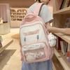 Contrast Color Large Capacity Backpack Student Schoolbag Women's Lightweight Backpack