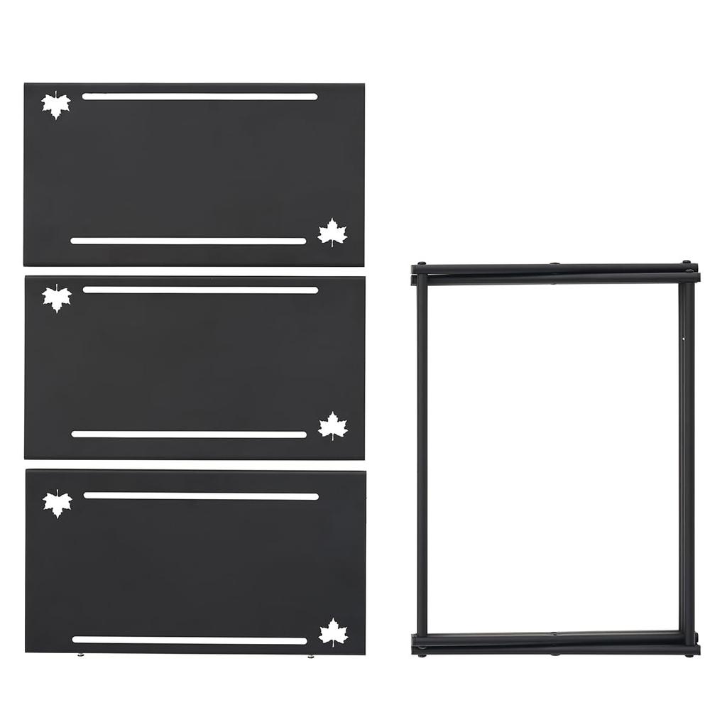 LOGOS Iron Custom Rack Table (73591005) for Dutch Ovens, Can be Placed Upright, Includes Storage Bag