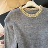 Wool Sweater Women's Autumn and Winter New Retro Lazy Wind Soft Waxy Knitted Sweater