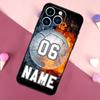 PERSONALIZED NAME Hockey BASKETBALL Phone Case For iPhone 16 15 14 13 12 11 Pro X XR XS Max Plus Soft Shell TPU Cover