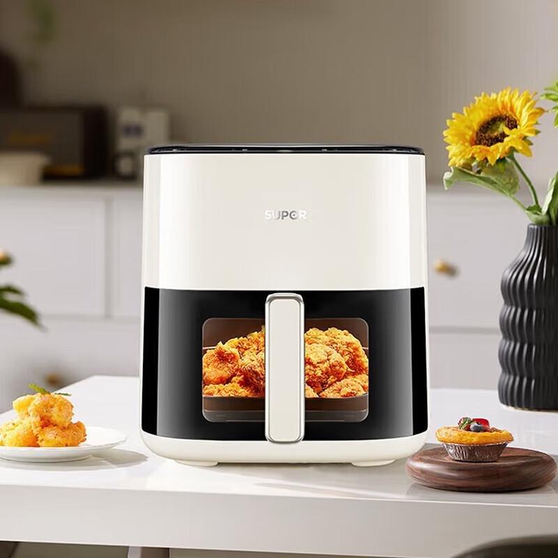 SUPOR 5L Automatic No-Flip Steam Air Fryer CN plug (adapter included)