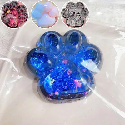 Halloween Dark Starry Sky Series Kočičí dráp Squishy Fidget Toy Roztomilá kočičí tlapka Silikonová Dekompresní hračka s pomalým odskočením