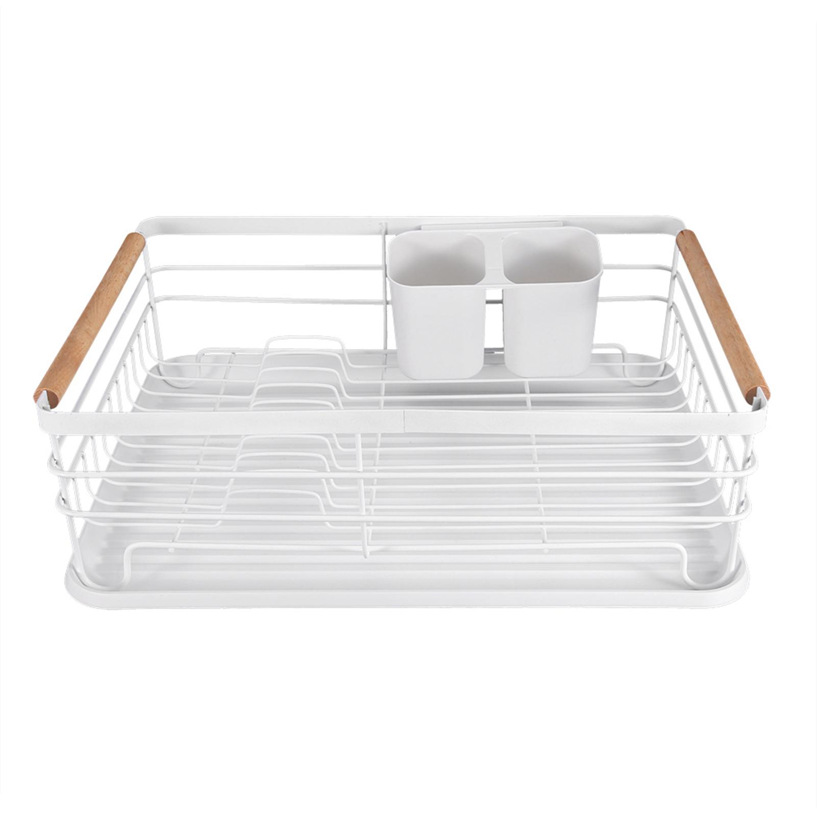 

Multifunction Kitchen Dish Drainer Storage Shelf Draining Rack (White)