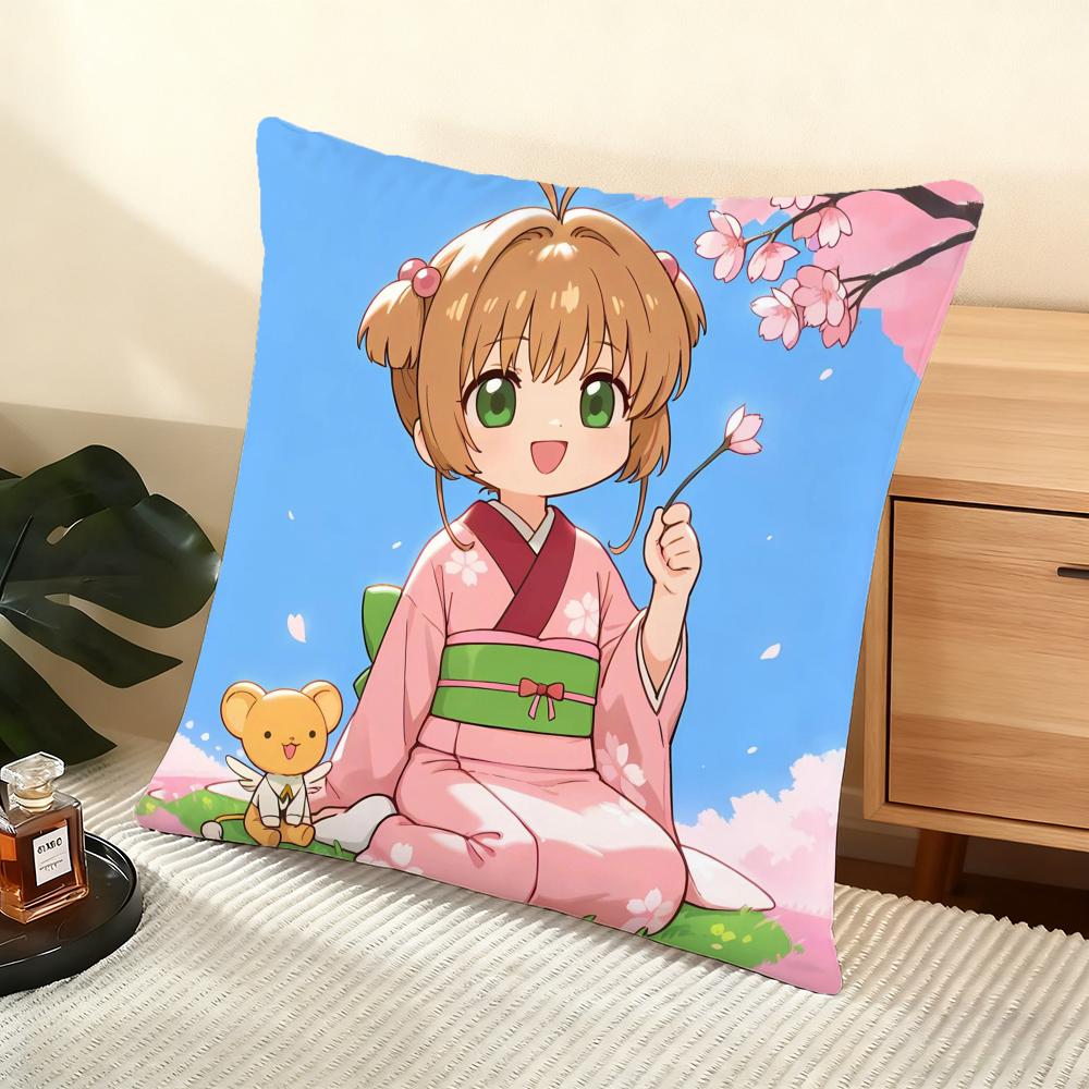 CCardcaptor SSakura Cushion Cover Soft Short Plush Pillow Cover Smooth Cozy Texture Aesthetic Cushion Case Home Decor