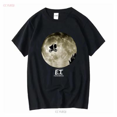 E T The Extraterrestrial 1982 Spielberg Retro Filmtröja Svart Storlek 2XL vintage Tvättad designkläder streetwear Snygg