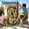 Custom Name Personalized Among Us Print Beach Towel, for Trip Camping Beach Party Home Decor, Birthday Gift for Family & Friends