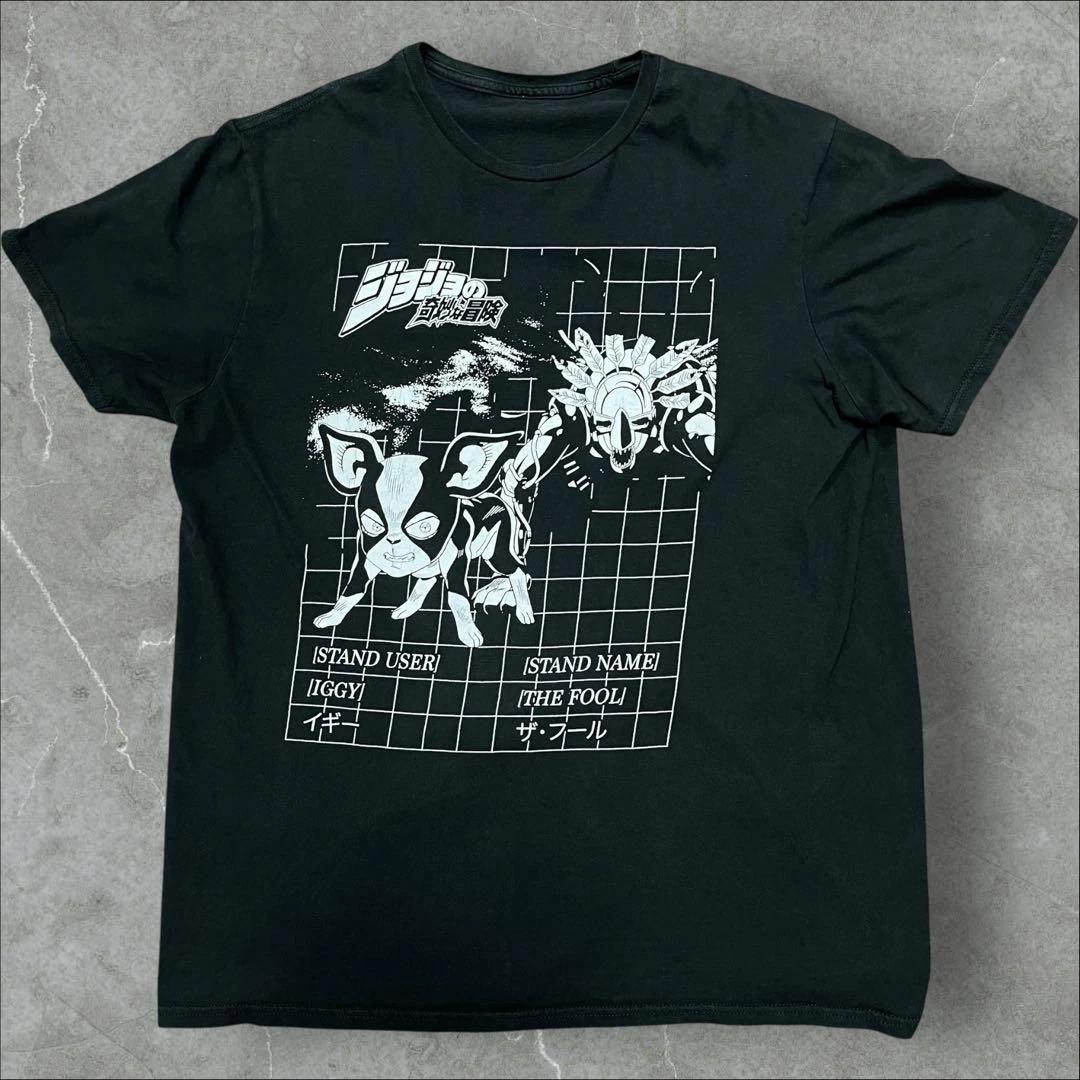 JoJo s Bizarre Adventure Official Iggy T-Shirt Black Anime M Vintage Condition XL