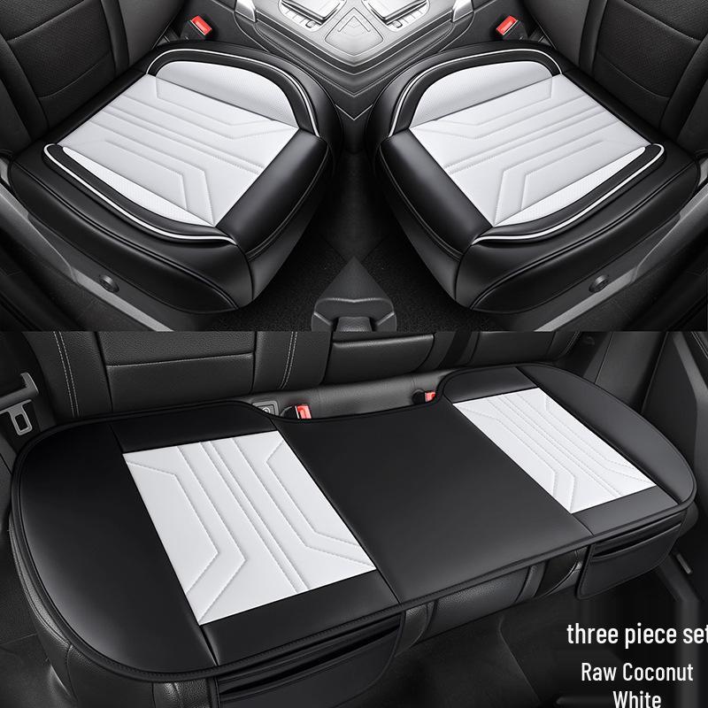 Universal All-Season Leather Car Seat Cushion for SUVs, Off-Road, Sedans, and Trucks