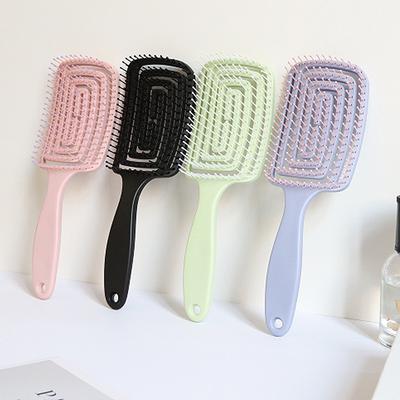 1Pc Hollow Out Head Massage Combs Barber Hair Brush Scalp Massage Combs Detangler Fast Blow Drying Hair Styling Detangling Tool