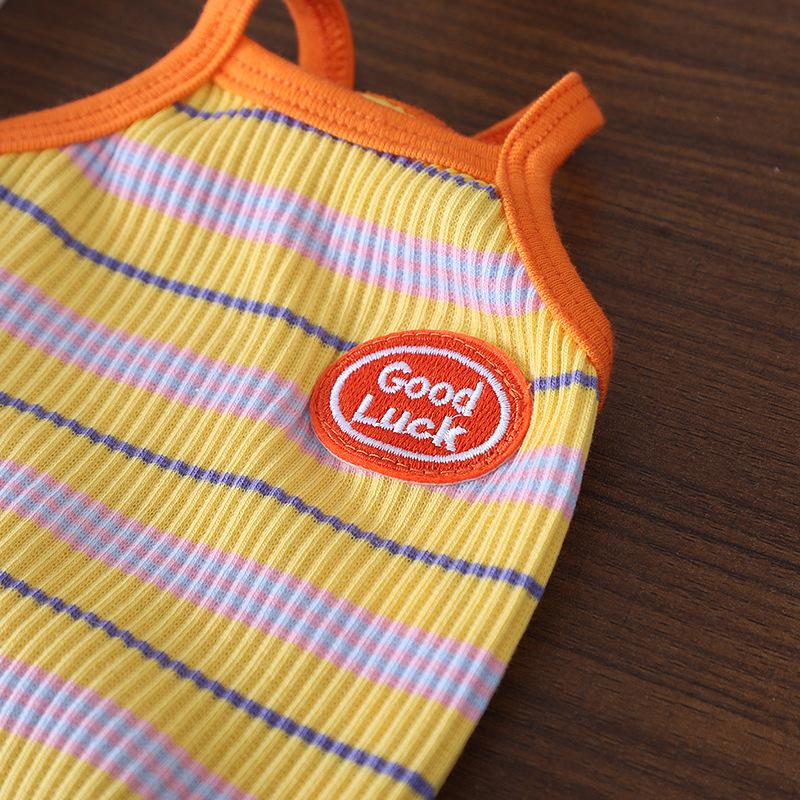 Pet Spring Thin Striped Vest Cat Breathable Sunscreen Vest Teddy Small Dog Top Dog Clothes for Small Dogs
