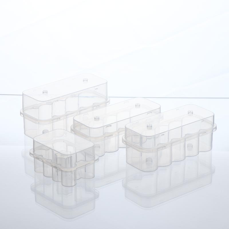 3/5/7/10Ml 10-Slot Vial Storage Case Plastic Clear Microtube Storage Box Stackable Freezer Tube Box Diabetic Supplies