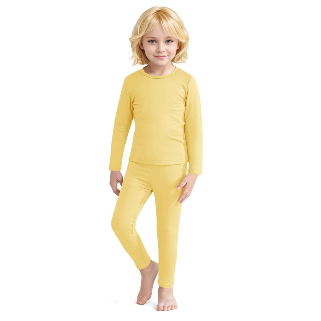 Ensemble deux pièces pour bébé avec chemise en polaire allemande chaude de couleur unie pour enfants