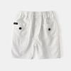 Boys' Summer Korean-Style Pants: Small-to-Medium Size, Pocketed, Casual, Solid-Color Shorts (5-Inch Length)