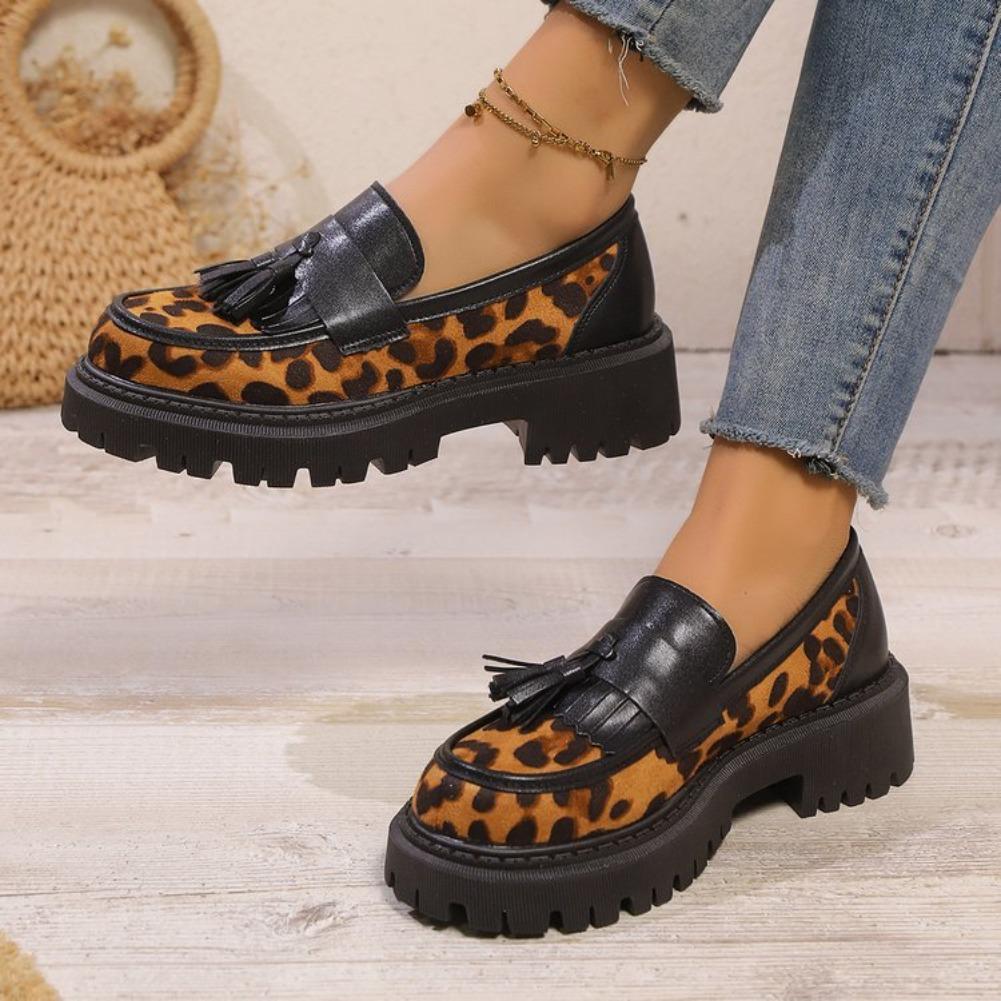 Fashion Fashion Temperament Woman Shoes 2025autumn New British Style Women Leather Shoe Simple Versatile Womens Loafers Zapatos De Mujer