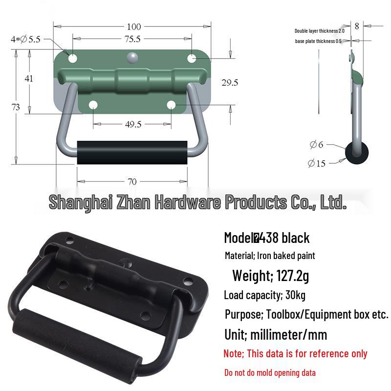 Anwang 304 Edelstahl Klappfedergriff für industrielle Holzkisten