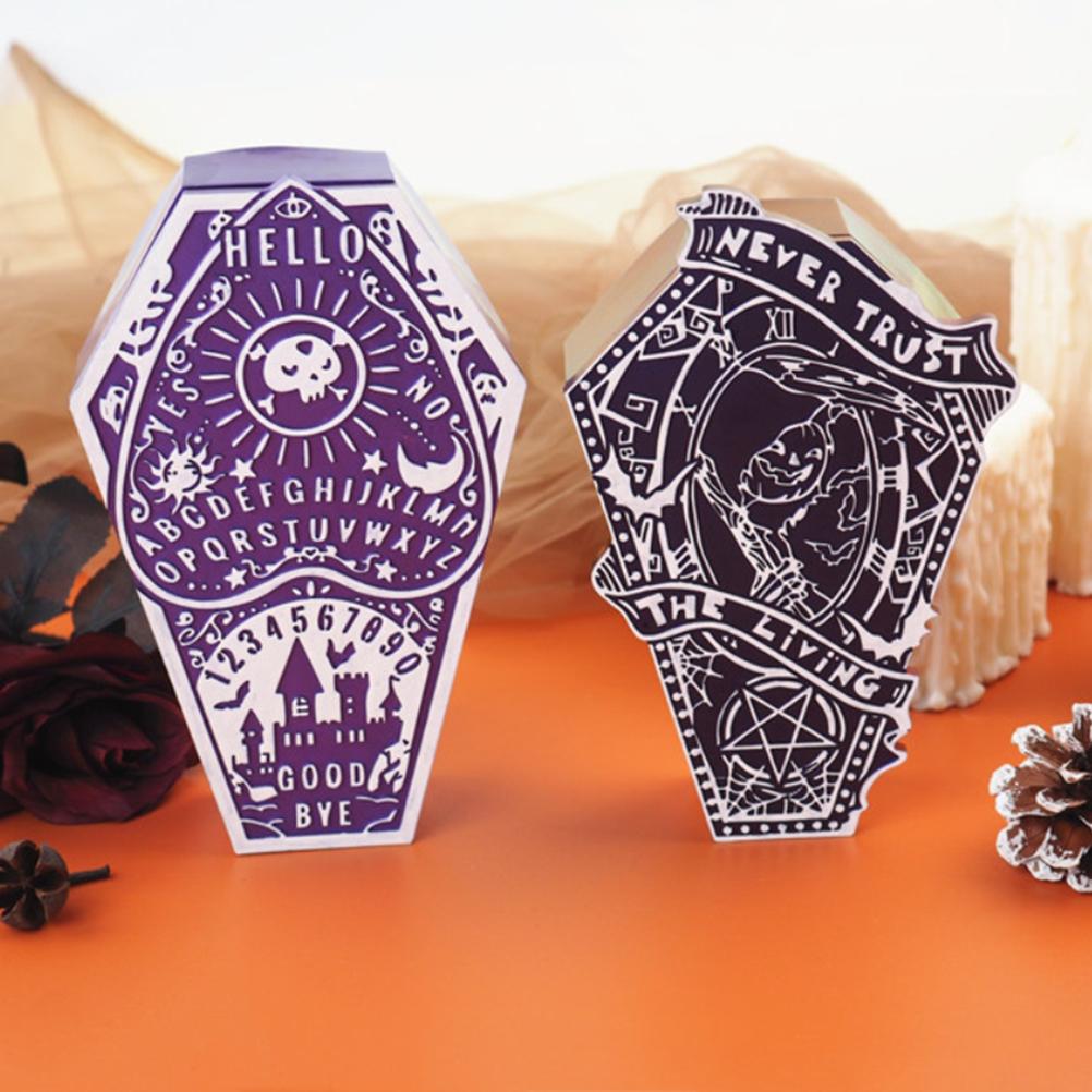  Epoxy Resin Coffin Mould Halloween Coffin Casting Storage Box Mold Coffin Silicone Mold for Fami