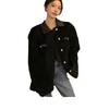 Fur coat new small fragrant style gold buckle splicing shirt lapel imitation lamb wool coat thick coat women's winter