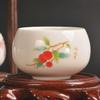 Porcelain master teacup tea bowl single teacup Dehua cup single cup kung fu teacup drinking tea business gift master cup