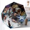 Enigmatic Glow: Mystical Eyes Tendrils Folding Umbrella Travel Durable Gift Printing Travel