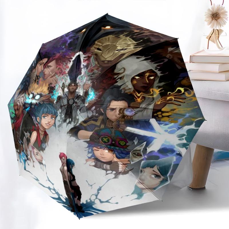 Enigmatic Glow: Mystical Eyes Tendrils Folding Umbrella Travel Durable Gift Printing Travel