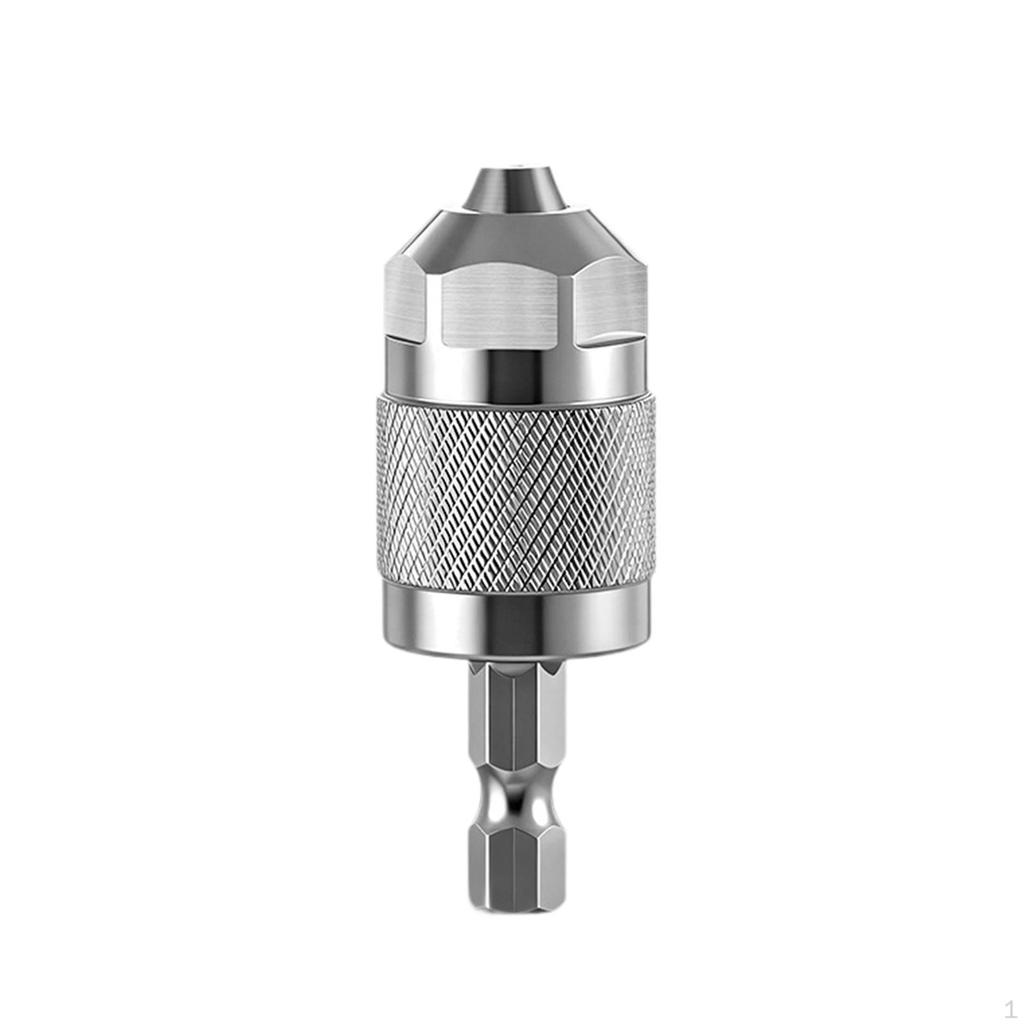 3 Jaw Keyless Chuck Hex Shank Three Aluminum Alloy Screwdriver Adapter Converter