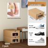 Schuhregal: Platzsparende transparente Kraftpapier-Aufbewahrungsboxen