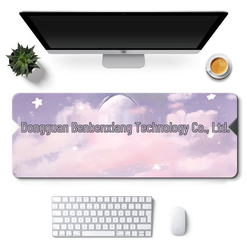 Extra Large Custom Girl's Cute Office Desk Mat - Non-Slip Landscape Style Mouse Pad