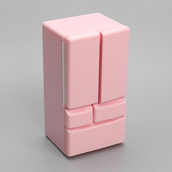 Miniature Refrigerator with Opening Door Realistic Plastic Kitchen Appliance for Toy Room Micro Scene Decor 1/12 Scale Pretend Play Accessory for Kids