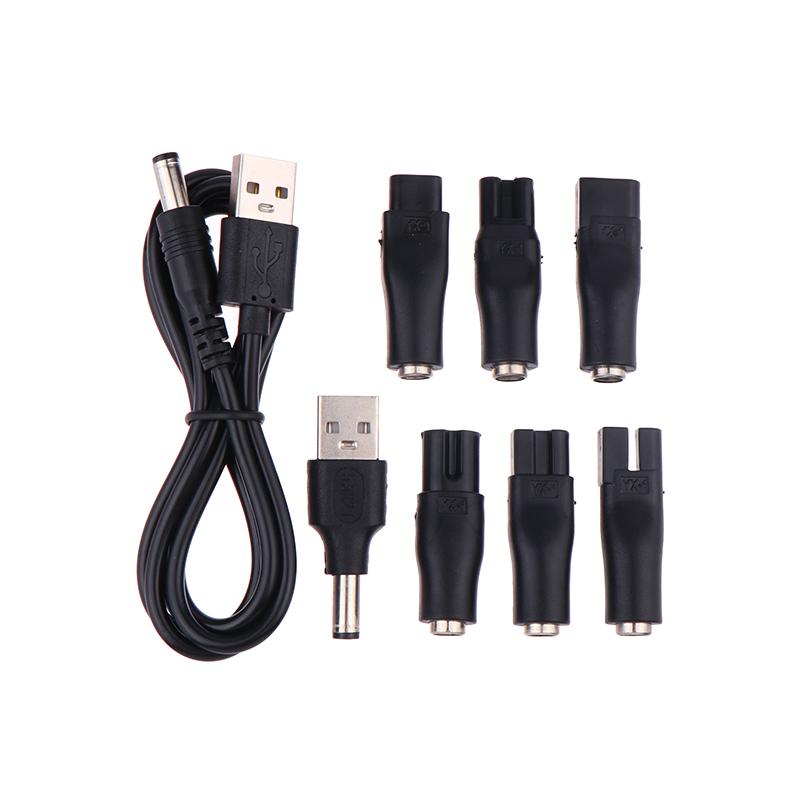 1/6/7/8Pcs Replacement Power Cord 5V Charger Usb Adapter Suitable For All Kinds Of Electric Hair Clippers Beard Trimmers Shavers