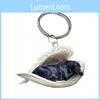 Sleeping Angel Dog Backpack Keychain With Modern Minimalist Design For Pet Lovers