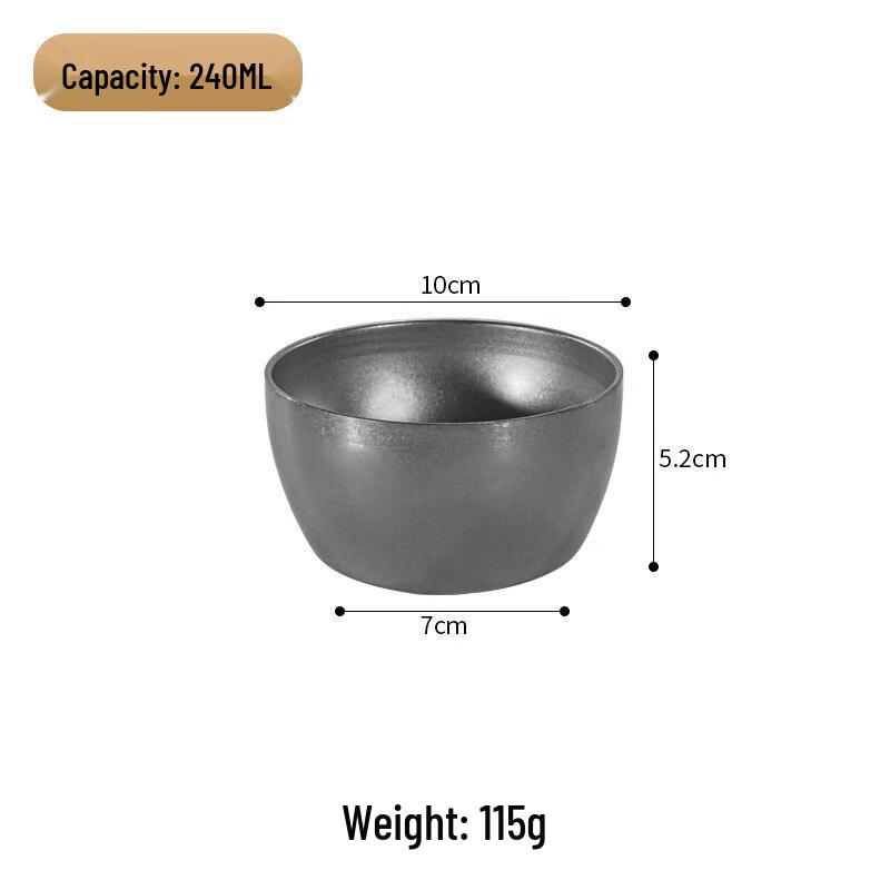 

ZISIZ 10cm Industrial Anti-Scald Stainless Steel Rice Bowl