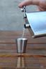Elegant Silver Hip Flask with Four Gentelo Glasses