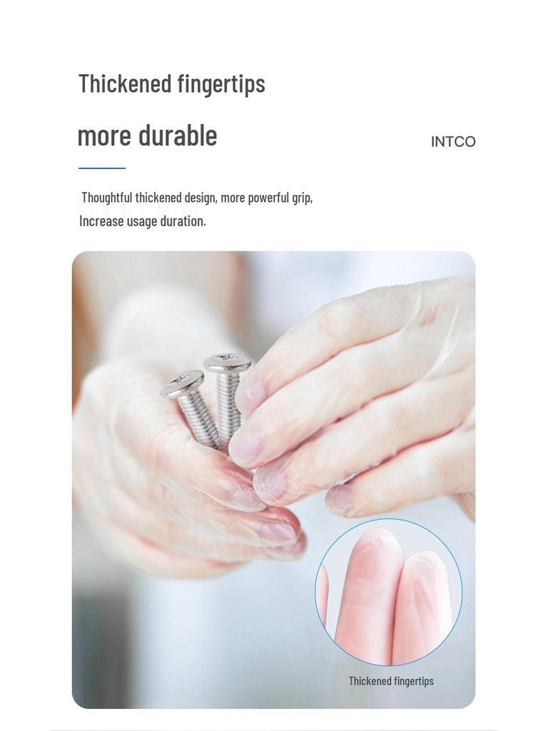 Food Grade Disposable PVC Gloves for Kitchen, Household Chores, Baking, Beauty, and Tattooing