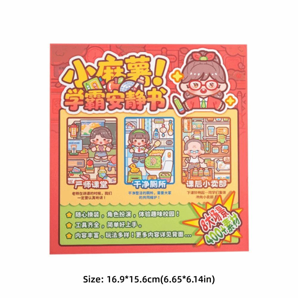 Kawaii Çok Renkli Aktivite Kitapları Kağıt El Yapımı Meşgul Kitap Sahne Malzemesi Karikatür Tasarım Malzemesi Sticker Kitabı Çocuklar İçin Öğrenme